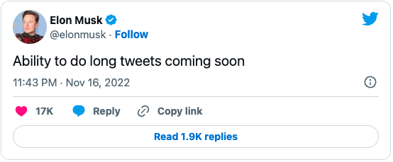 Longer Tweet Feature on Twitter
